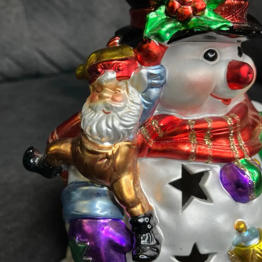 House Of Lloyd Christmas Around The World Shimmering Snowman Votive